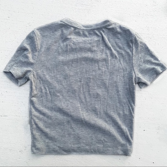 Zara Trafaluc Grey and White Pearl Top, Small - Picture 6 of 6